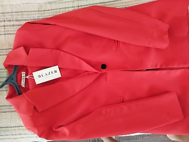 жаны жылдык кийимдер: Женский жакет Blazer Fashion, ярко-красный. - Классический — 1