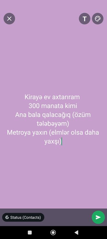 razində kirayə evlər 2023: Kirayə ev axtarılır. Aylıq icarə haqqı 300 manata qədər nəzərdə