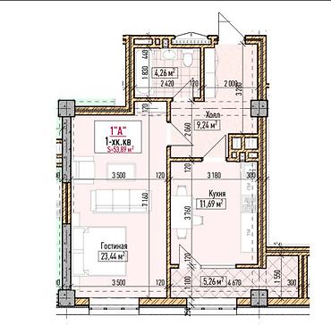 Новостройки от застройщика: Строится, Элитка, 2 комнаты, 54 м² — 1
