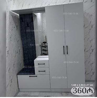 perla dolab: Dəhliz üçün çoxfunksiyalı mebel dəsti Ölçü: 1,60 x 2,00 x 0,47 m — 1
