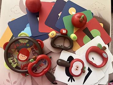 набор погремушек: 🍎Набор для маленьких зубастиков — 7 игрушек 2 в 1: погремушки и — 3