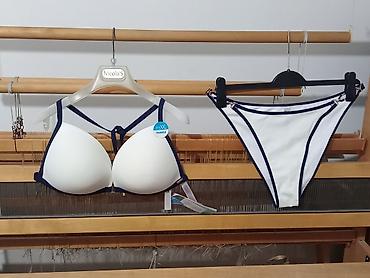 Kupaći kostimi: Nov, elegantan, dvodelni kupaći kostim NEW YORKER, beli sa teget — 1
