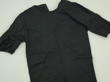 czarne bluzki krótki rekaw: Blouse, M (EU 38), condition - Good