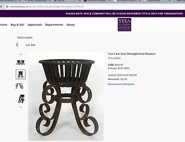 Žardinjere: Kovane gvozdene postolje/korpa za cveće - Materijal: kovan gvožđe — 1