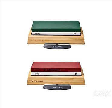 Ostali pribor i dodaci za alate: PARKSIDE dvostrani kamen za oštrenje noževa sa postoljem - — 1