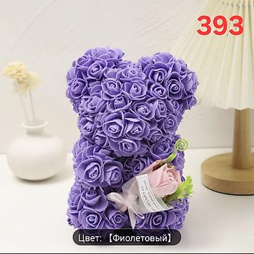 Цветы и букеты: Плюшевый медвежонок из роз — декоративная композиция в виде медведя — 10