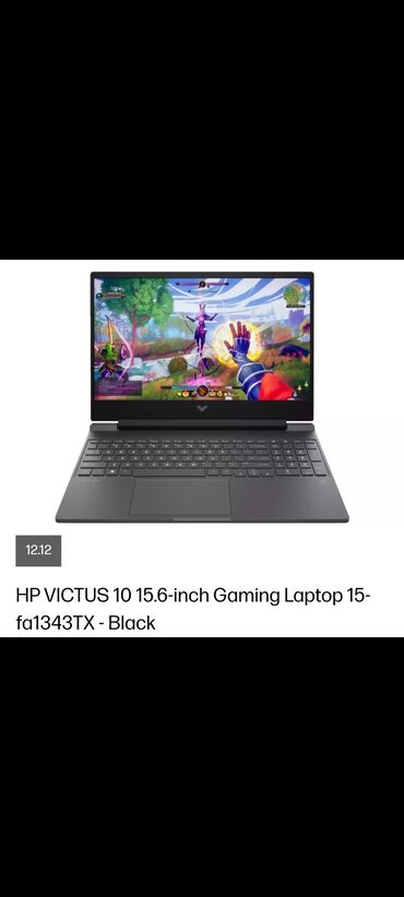 notebook lalafo: HP Victus Gaming 15-FA1343TX 15.6 FHD 144 Hz ekran Intel Core i7 I7