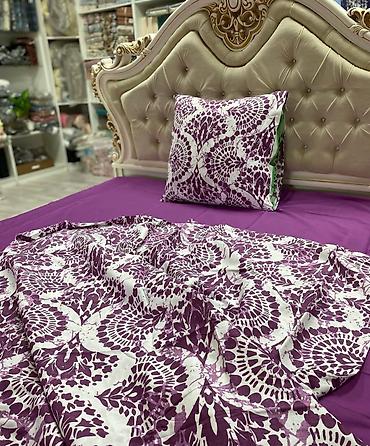 Комплекты постельного белья: Комплект постельного белья с принтом клетку, выполненный в синих и — 28