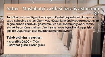 cayci is elanlari: Satış məsləhətçisi, Qadın, Təcrübəsiz, Geyim və aksesuarlar — 1