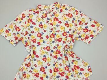 bluzki w kwiaty z bufiastymi rękawami: Blouse, 5XL (EU 50), condition - Very good