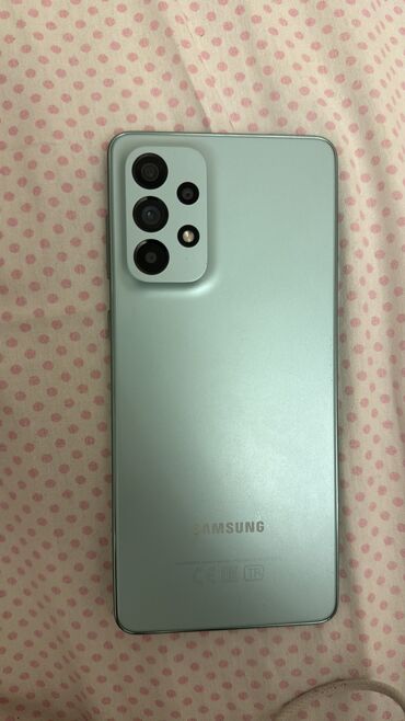 Samsung: Samsung Galaxy A73 5G, 256 GB, rəng - Göy, Sensor, Barmaq izi, İki sim kartlı