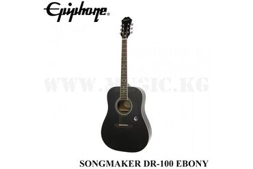 акустическая: Акустическая гитара Epiphone Songmaker DR-100 (Square Shoulder) Ebony