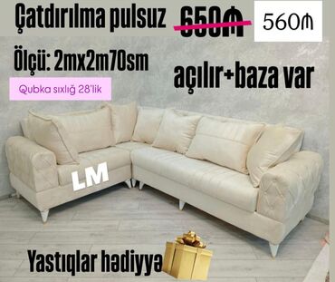 Divanlar: Künc divan, Yeni, Açılan, Bazalı, Parça, Şəhərdaxili pulsuz çatdırılma