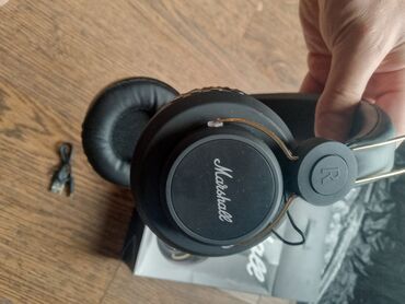 Qulaqcıqlar: Yeni Simsiz (Bluetooth) Qulaqcıqlar, Marshall, rəng - Qara