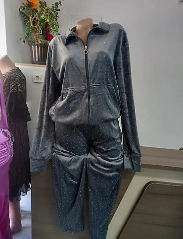 Gornji i donji deo: Ženski komplet trenerke od somota (duks + donji deo) - Materijal — 13