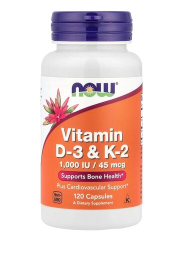 Ətriyyat: D3 + K2 Amerikadan alınır məhsullar 120 Capsula Əldə var var