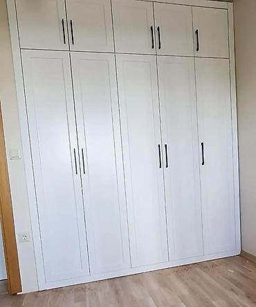 Sifarişlə dolablar: Düz dolab, Dəhliz üçün, Yataq otağı üçün, Paltar üçün, Açılan, Korpuslu, 5 qapı — 10