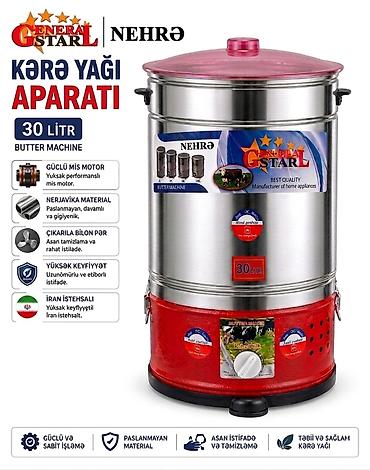Mətbəx texnikası: Nehrə Kərə Yağı Aparatı – 30 Litr ✔️ Güclü mis motor ✔️ Paslanmayan — 1