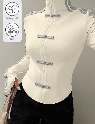 Kurtkalar: Qadınlar üçün “buttery-soft” teksturalı idman üslublu jaket - Yüksək — 2