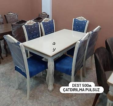 Ev və bağ: Qonaq otağı üçün, Yeni, Dördbucaq masa, 4 stul — 2