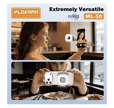 ring light: Магнитная селфи-лампа PLOKAMA ML-50 с зеркалом и тремя цветами — 3