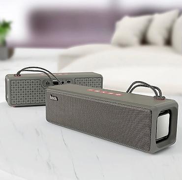 Динамики и колонки: Портативная Bluetooth‑колонка Hoco (прямоугольная, с ремешком) — 8