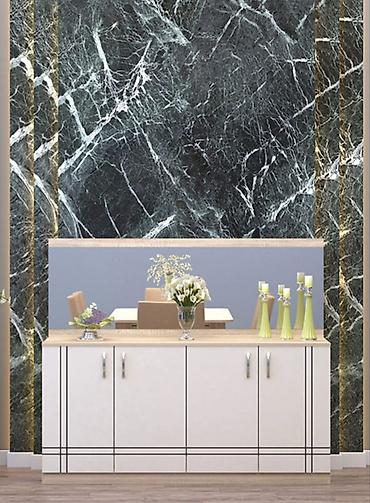 17 şam: Mebel dəsti – konsol/komod - Minimalist dizaynlı ağ konsol/komod - 4 — 1
