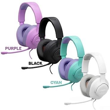 беспроводной наушник: JBL Quantum 100M2 Black Cyan White Purple simli gaming qulaqlıq Bütün — 1