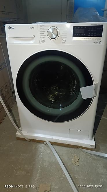 Тиричилик техникасы: Кир жуучу автомат машина, Жаңы, LG, 8 кг чейин, Фронталдык, Дүңүнөн — 8