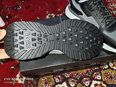 мужские обувь: Кроссовки BOSS мужские, коллекция casual/sport. - Дизайн: серо‑черная — 6