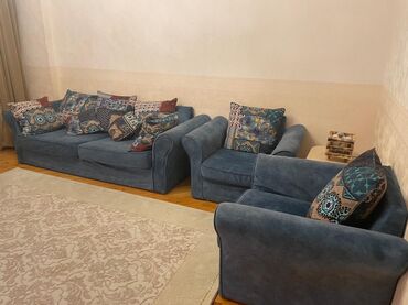 hesir divan: Диван, Б/у, Нераскладной, Ткань, Нет доставки