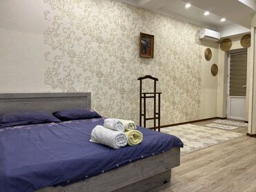 apartment in bishkek: 1 комната, Душевая кабина, Постельное белье, Кондиционер