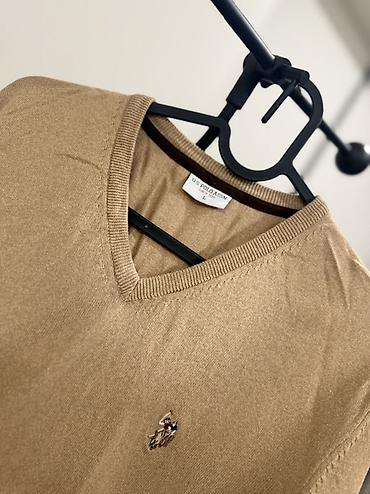 свитеры: Мужской свитер, L, Us Polo Assn, Б/у, цвет - Бежевый, Самовывоз — 3