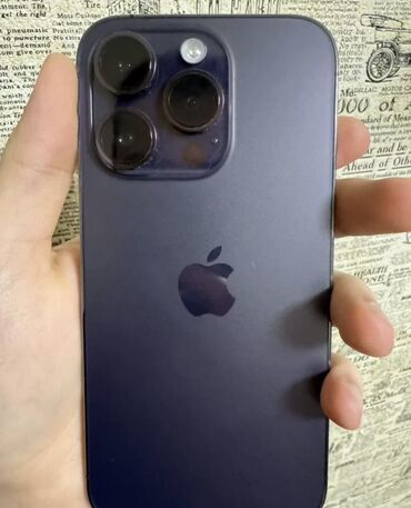 Apple iPhone: IPhone 14 Pro, Б/у, 128 ГБ, Deep Purple, Чехол, Коробка, 86 %