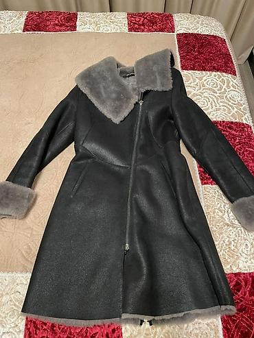 Дубленка, Классическая модель, По колено, С капюшоном, L