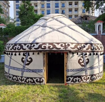 Аренда юрт: Аренда юрты, Каркас Деревянный, 75 баш, С полом, Стол, Стулья — 24