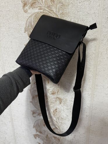 Барсетки: Барсетка, Материал: Искусственная кожа, Разделенные отделения, Регулируемый ремень, Съёмный ремень, Новый — 4