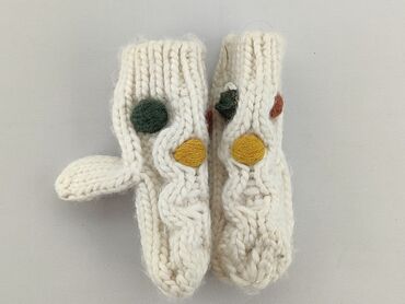 czapka biała zimowa: Rękawiczki, Zara, 12 cm, stan - Dobry