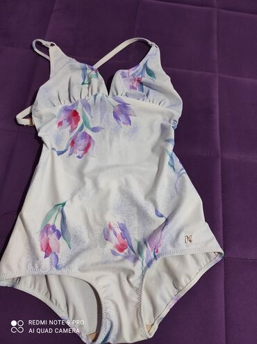 stradivarius kupaći kostimi: M (EU 38), Floral, color - White
