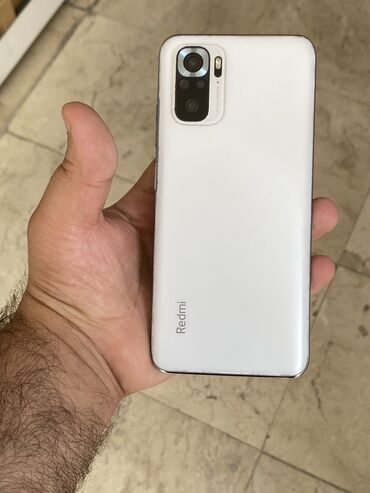 i̇kinci el telefonlar: Redmi Note 10S, 128 GB, rəng - Ağ, İki sim kartlı, Face ID, Barmaq izi