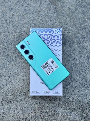 кабель для колонок: Tecno Camon, Новый, 128 ГБ, цвет - Зеленый, 2 SIM