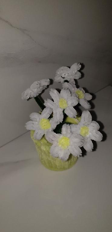 Ostali kućni dekor: Korpice sa svecem od plisa.Rucni rad. Boje:roza,pastelna kajsija,neon — 13