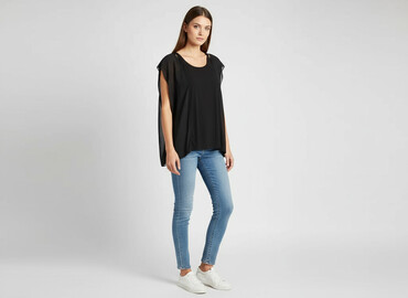 modne bluzy dla nastolatek: H&M, Bluzka damska, rozmiar XS