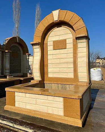məzar daslari: Qumdaşı və qranit komplekt məzar abidələri - Material: təbii qumdaşı — 1