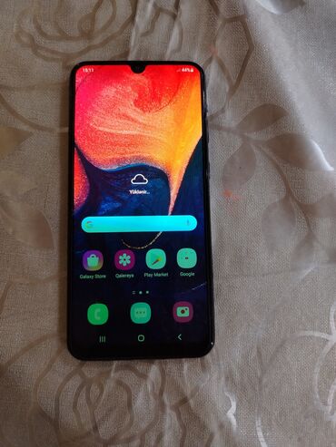 сотовый телефон флай: Samsung Galaxy A50, 64 ГБ, цвет - Синий, Face ID