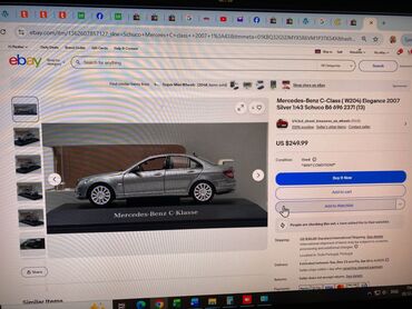 Avtomobil modelləri: Mercedes, 2007 il, 1:43, Dəmir, Ödənişli çatdırılma — 19