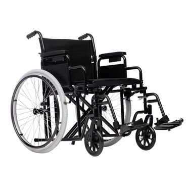 инвалидные кресла: Новая широкая 50-60см большая до 170кг российская инвалидная коляска