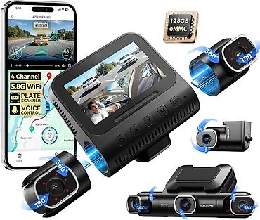 ıpone 4: 128GB 360° wife kamera - Çəkiliş keyfiyyəti: • 4 kanal: 2K 1440P + — 1