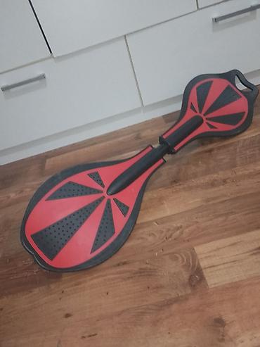 Trotineti, skejtbordovi i hoverbordovi: Ripstik/caster board sa dva točka – crveno-crni - Daska na dva — 2