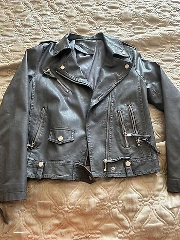 Kurtkalar: Uşaq üçün boz rəngli biker stilində süni dəri gödəkçə. Xüsusiyyətlər — 1